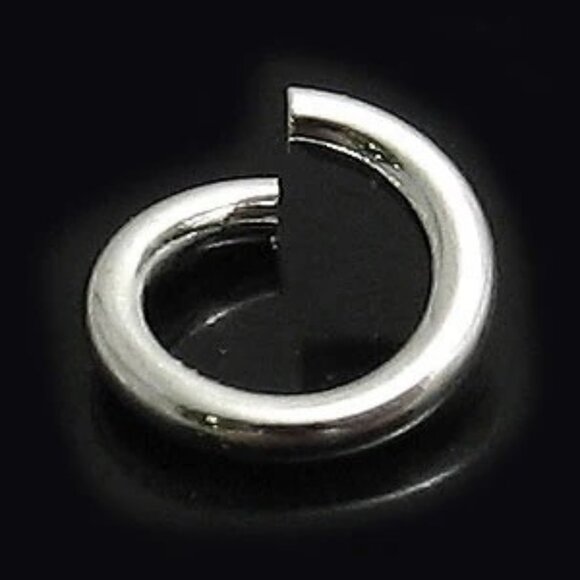 STERLING SILVER JUMP RINGS. 5MM. PACKET OF 10. - Picture 3 of 3
